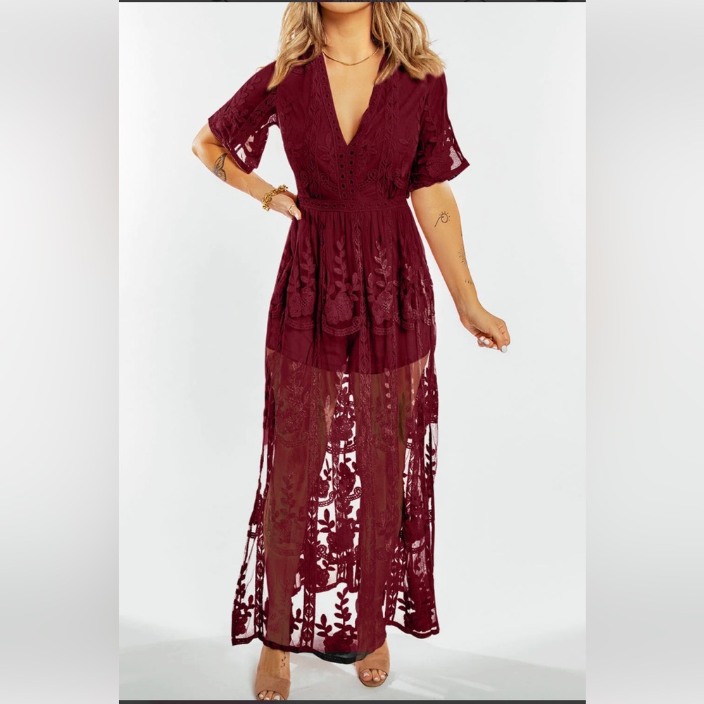 ALTAR’D STATE Marionette Maxi Lace Dress Size S